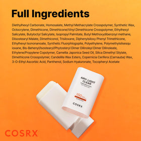 COSRX lifestyle image of stick used outdoors for reliable sun defense
