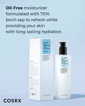 COSRX lotion texture close-up showing lightweight, non-greasy finish