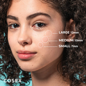 COSRX close texture of hydrocolloid patch absorbing fluid; fast absorption benefit