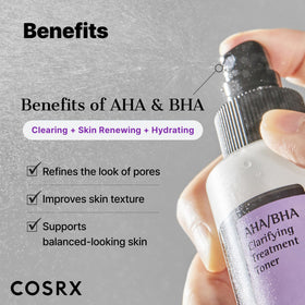 COSRX toner saturating a cotton pad for a quick toner mask