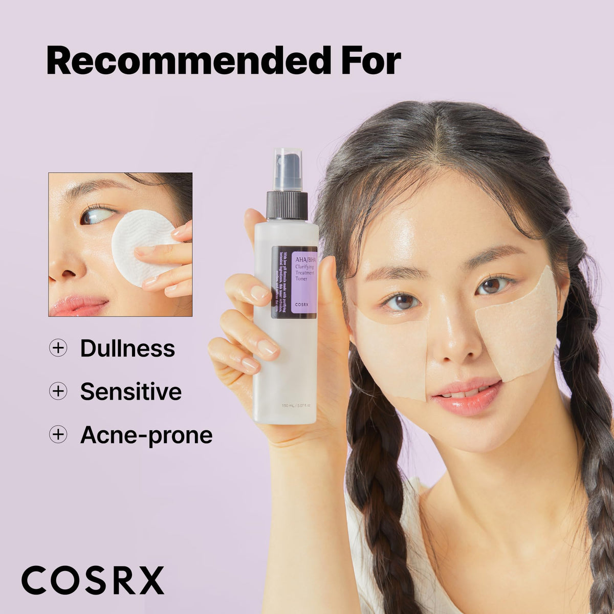 COSRX ingredient label highlighting apple and willow bark waters