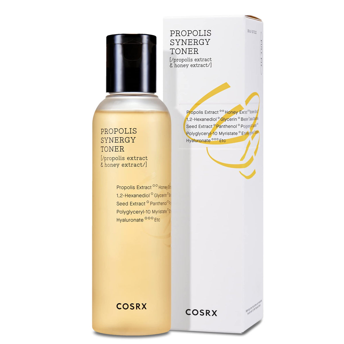 COSRX toner beside propolis and honey emphasizing nourishing antioxidant benefit