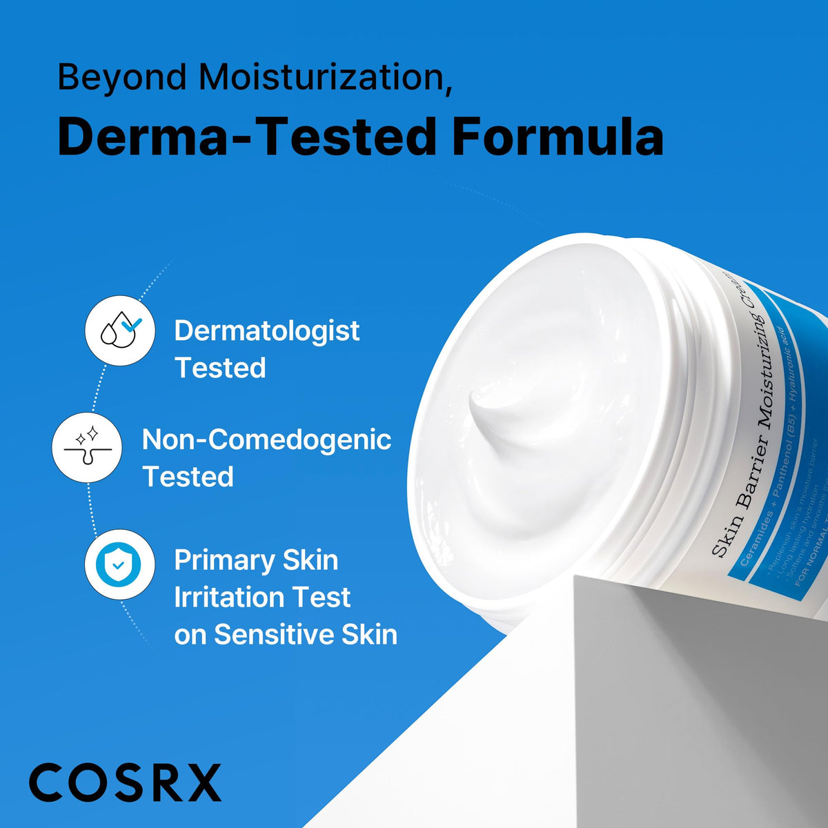COSRX jar and tube side-by-side showing 15.2 fl oz scale benefit
