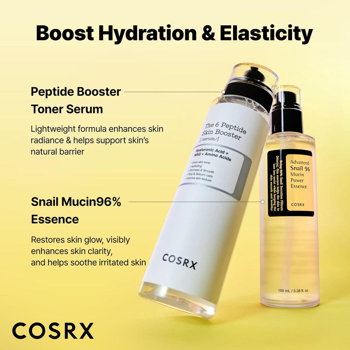 COSRX set on vanity lifestyle shot showing effortless layering benefits