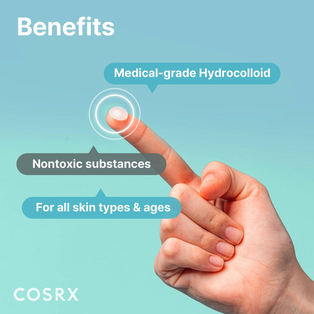 COSRX used patch showing absorbed fluid to illustrate visible extraction benefit