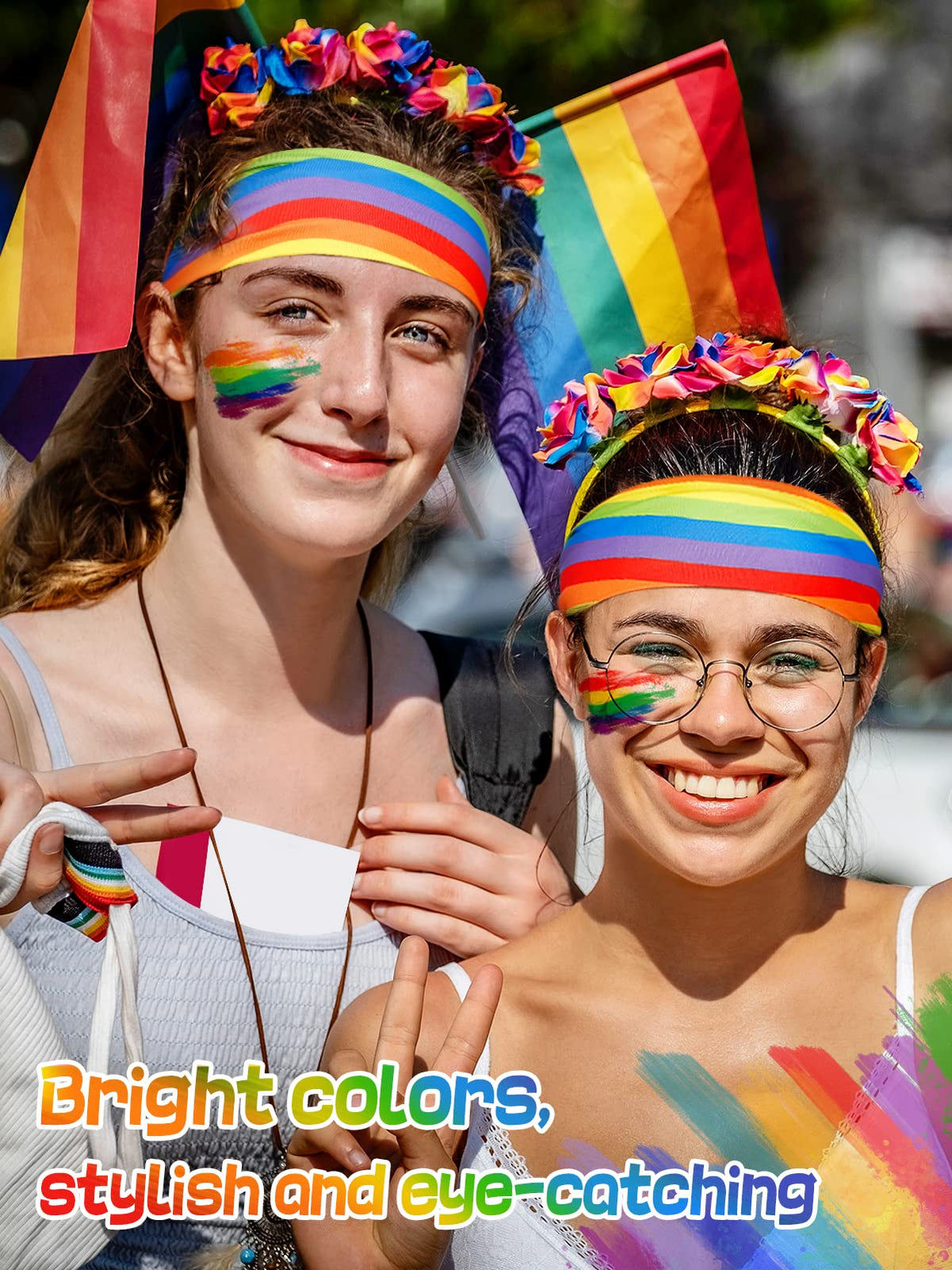 Cosweet headband worn at parade demonstrating secure fit and festive visibility