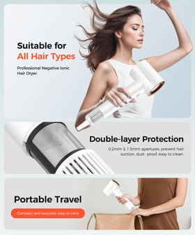 Cosy Companions hair dryer in bathroom lifestyle scene with towel and mirror — travel-ready