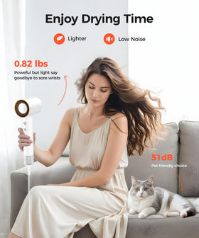 Cosy Companions hair dryer material close-up showing heat-resistant finish — durable safety
