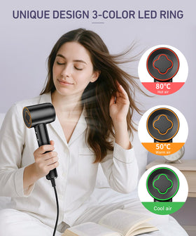 Cosy Companions magnetic nozzle rotated 360 degrees for targeted styling versatility