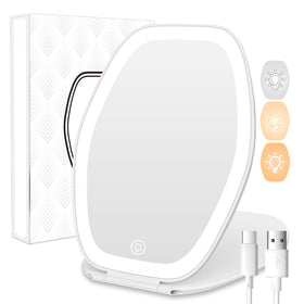 COSYGLOW front hexagon mirror showing full LED illumination benefit