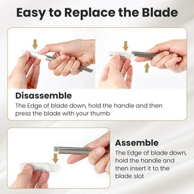 COSYLIFE dermaplaner held in hand to show scale and easy portability