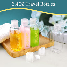 Cosywell clear pouch with bottles organized for security-friendly travel