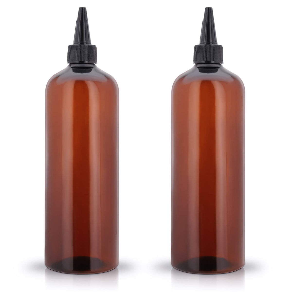 Cosywell front view showing two brown bottles and caps for neat application