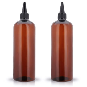 Cosywell front view showing two brown bottles and caps for neat application