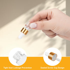 COTOM bottle held in hand showing compact 1ml scale for convenient travel and pocket carry
