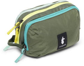 Cotopaxi Nido front view in spruce showing compact organized pouch and stylish design