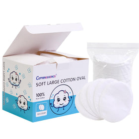 Cottonessence front packaging showing 100-count and product benefits