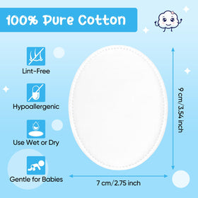 Cottonessence large oval pad flat lay highlighting size and coverage