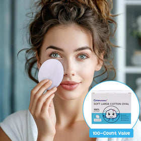 Cottonessence pad saturated with toner demonstrating absorbency and control