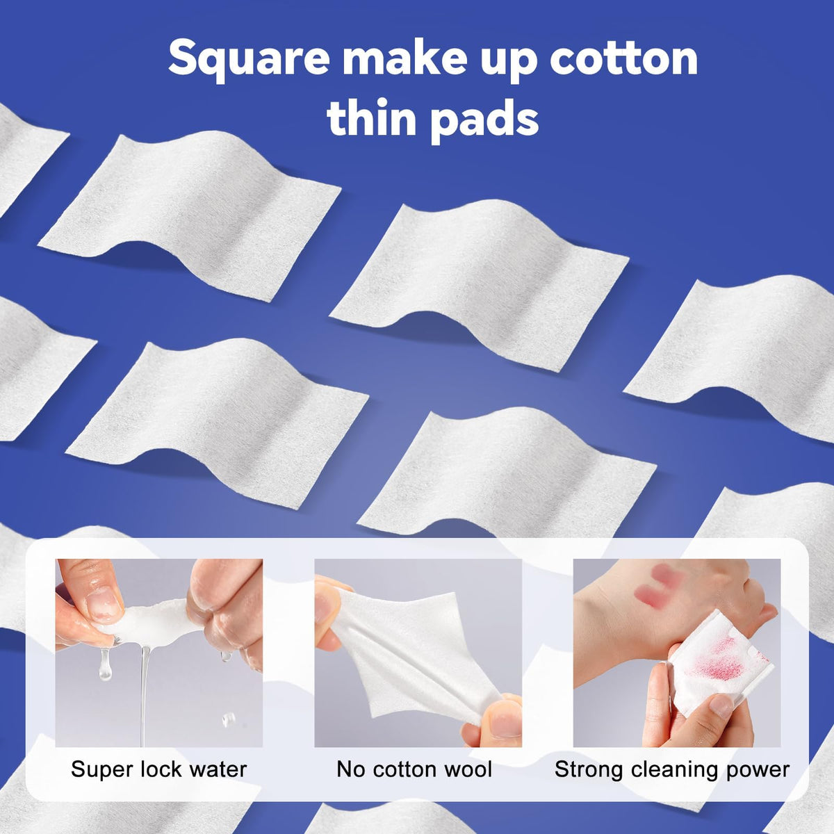 Cottonessence pad removing eye makeup with minimal tug, gentle on skin