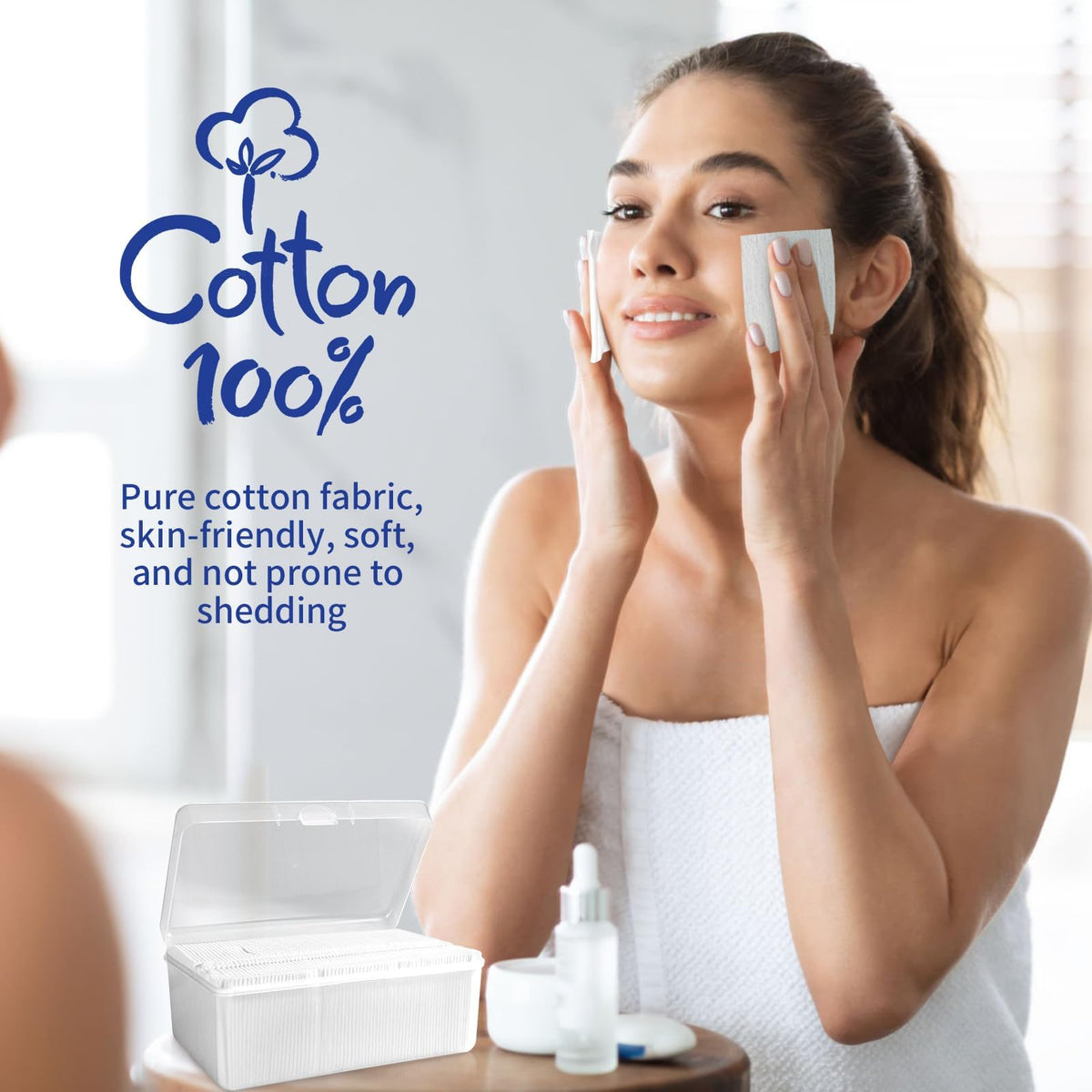 Cottonessence thick and ultra-thin pads side-by-side for task choice