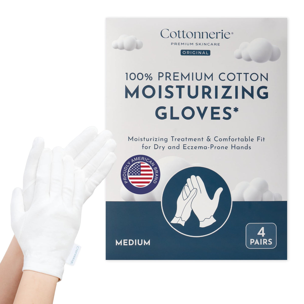 COTTONNERIE front packaging showing four pairs and eco-friendly benefit