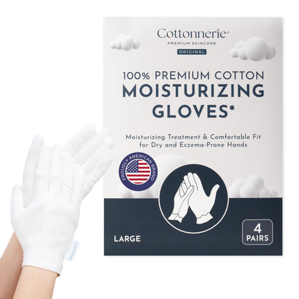COTTONNERIE front packaging showing four pairs and size label, protective benefit