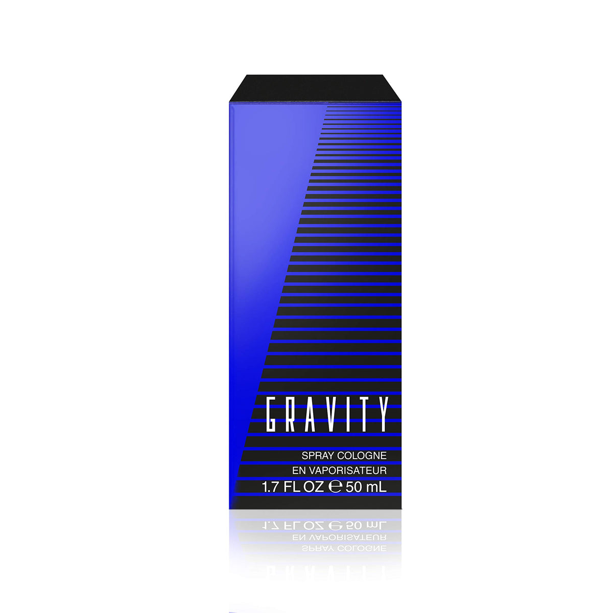 Coty Classics Gravity front bottle showing blue glass and label for daily elegance