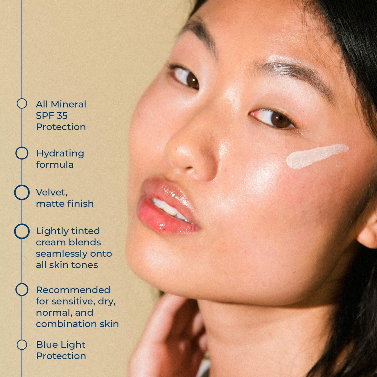 CoTZ application on hand demonstrating blendable tint and primer benefit