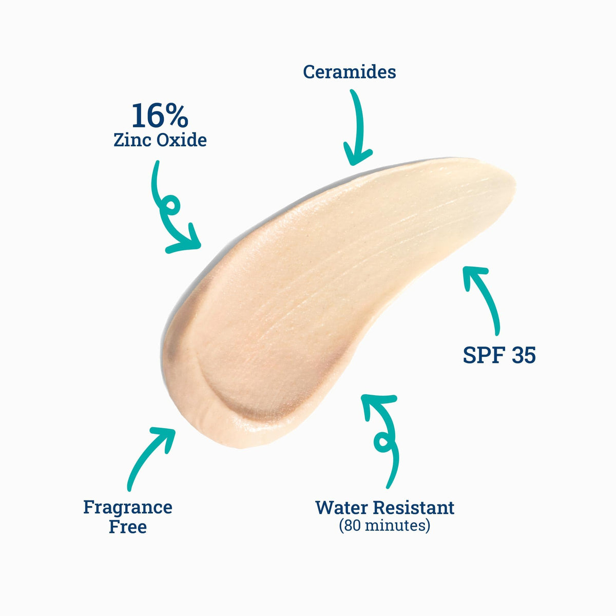 CoTZ texture swatch showing lightweight tinted finish for smooth skin