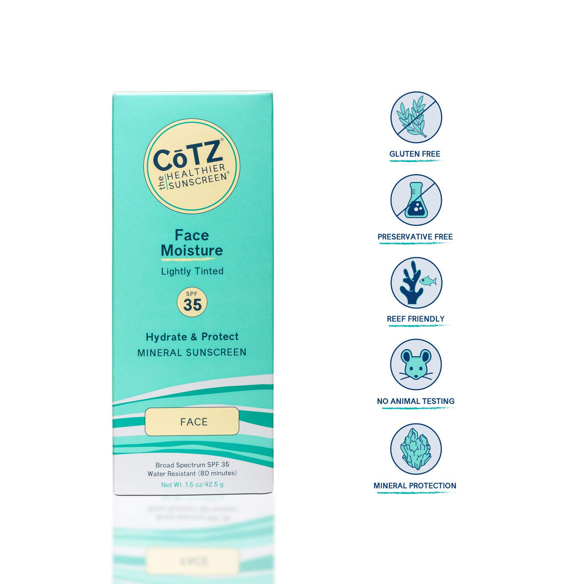 CoTZ tube cap detail highlighting easy-dispense and travel-ready benefit