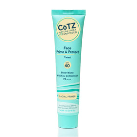 CoTZ front packaging shot showing SPF 40 and compact design for travel