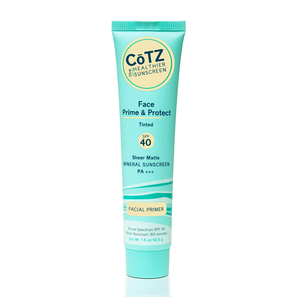 CoTZ front packaging shot showing SPF 40 and compact design for travel
