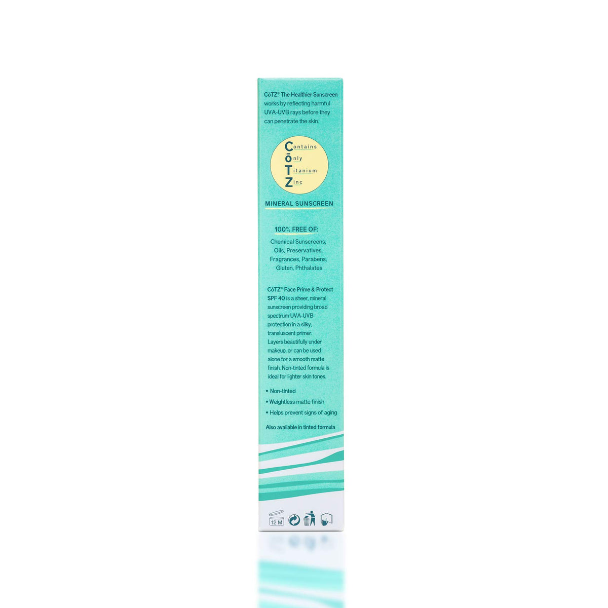 CoTZ ingredients list image noting fragrance-free and preservative-free