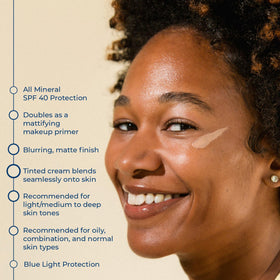 CoTZ label closeup showing broad spectrum SPF 40 and PA+++ protection