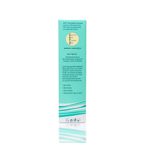 CoTZ tube held in hand to show 3.5 oz size and travel-friendly scale