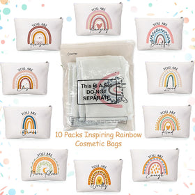 Coume stacked pouches wrapped as gifts showing suitable presentation for giving