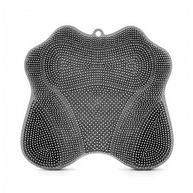 COVEDOT front view of grey scrubber mat showing dual-purpose design and benefits