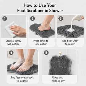 COVEDOT grey scrubber styled in a modern bathroom for everyday use