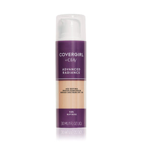 COVERGIRL bottle front showing shade and compact size for daily radiance