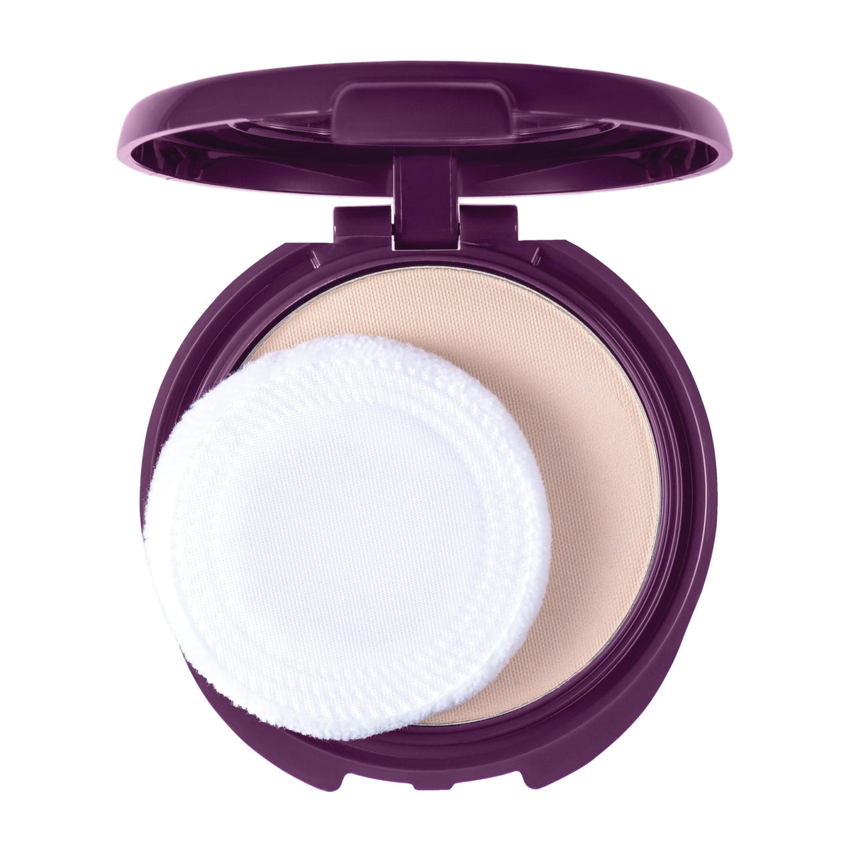 COVERGIRL compact front view showing sleek design and portable benefit