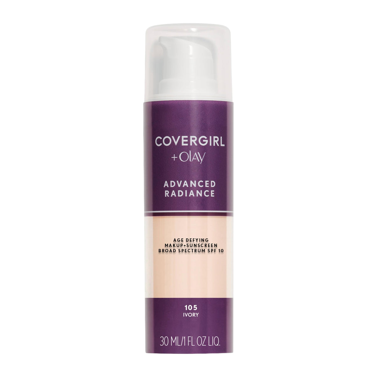 COVERGIRL bottle front packaging showing label and shade, perfect for shade selection