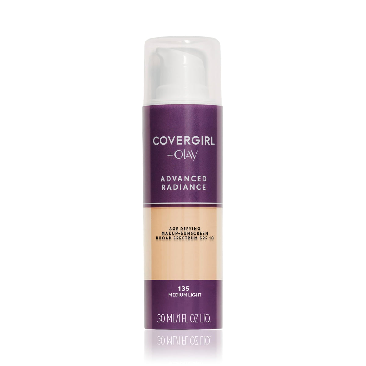COVERGIRL front packaging showing shade Medium Light 135 and benefits