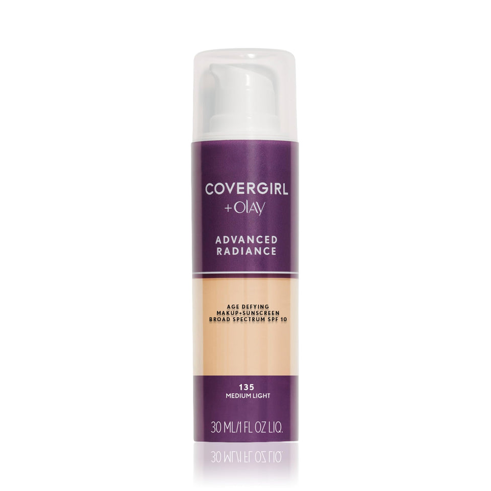 COVERGIRL front packaging showing shade Medium Light 135 and benefits