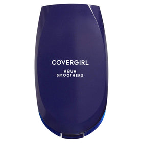 COVERGIRL Aquasmooth compact front packaging showing shade label and portability benefits