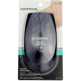 COVERGIRL compact front view showing shade 730 Classic Beige and sleek case for easy travel