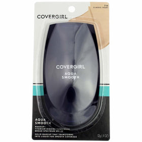 COVERGIRL Aquasmooth compact front view showing shade and compact design for easy touch-ups
