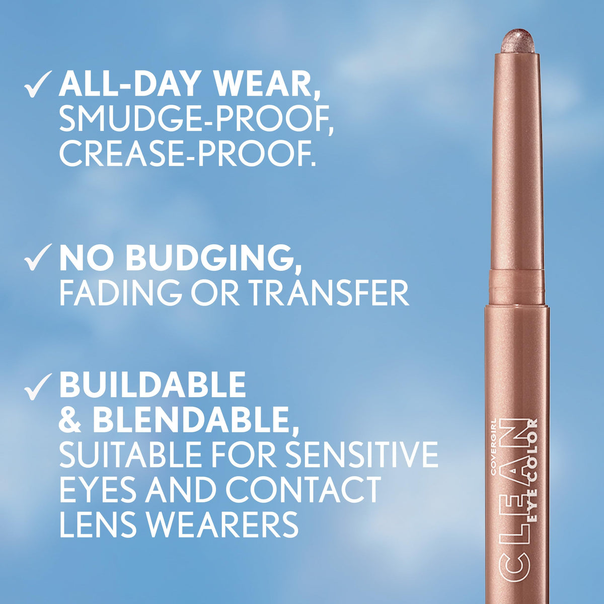 COVERGIRL applying Ballerina Blush directly to eyelid demonstrating quick application