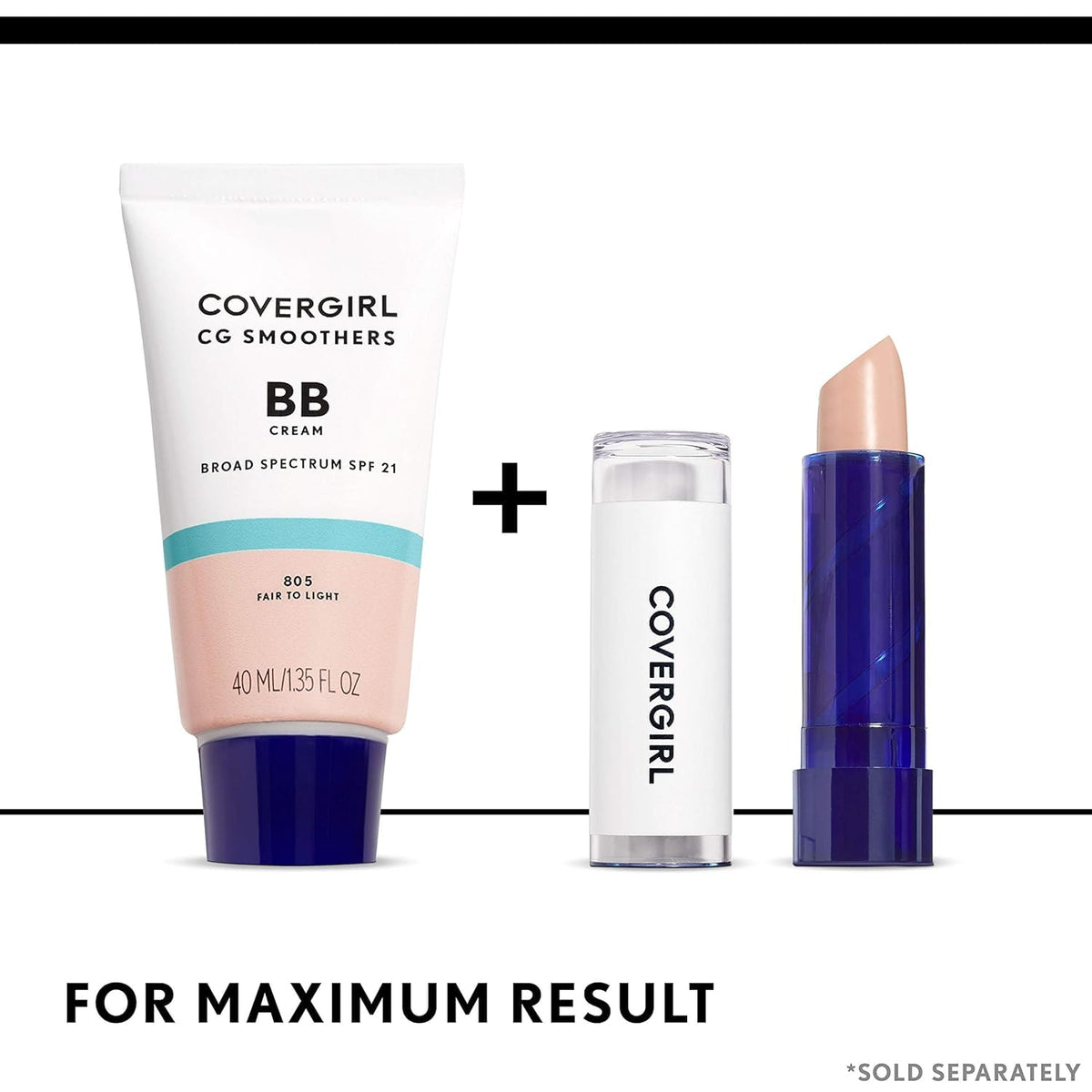 COVERGIRL close-up of tube nozzle and cap for precise, mess-free application
