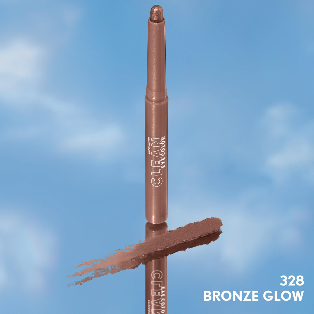 COVERGIRL bronze glow with Leaping Bunny badge emphasizing cruelty-free benefit